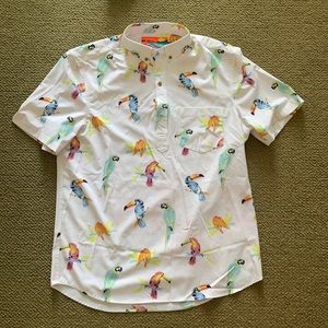 Chubbies Quarter Button Bird Shirt - Large
